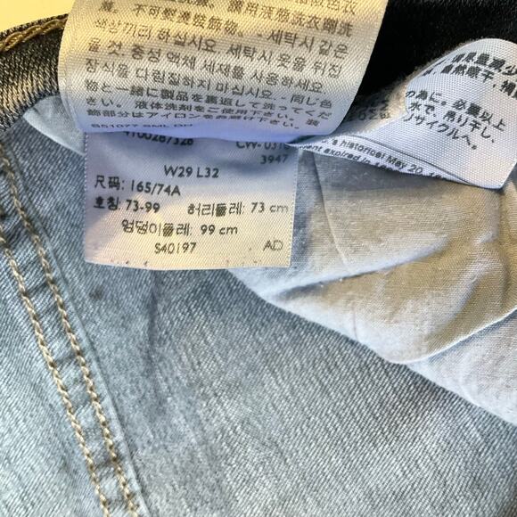 Levi’s Women Skinny Jeans size W29 L32 Blue Mid Rise Stretch Boot Cut - Picture 9 of 12